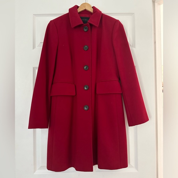 Banana Republic Red Coat, S Petite - Picture 1 of 8